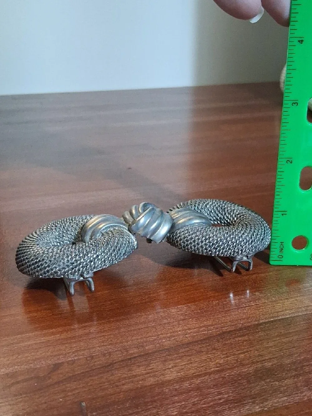 3 Mimi Di N Silver Tone Leaf and Knot Belt Buckles 1981 1987 1989